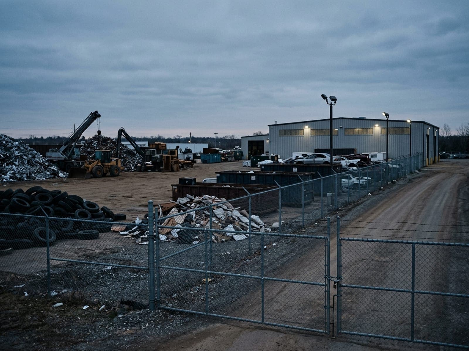 Unauthorized dumping risk area at a scrap & recycling site