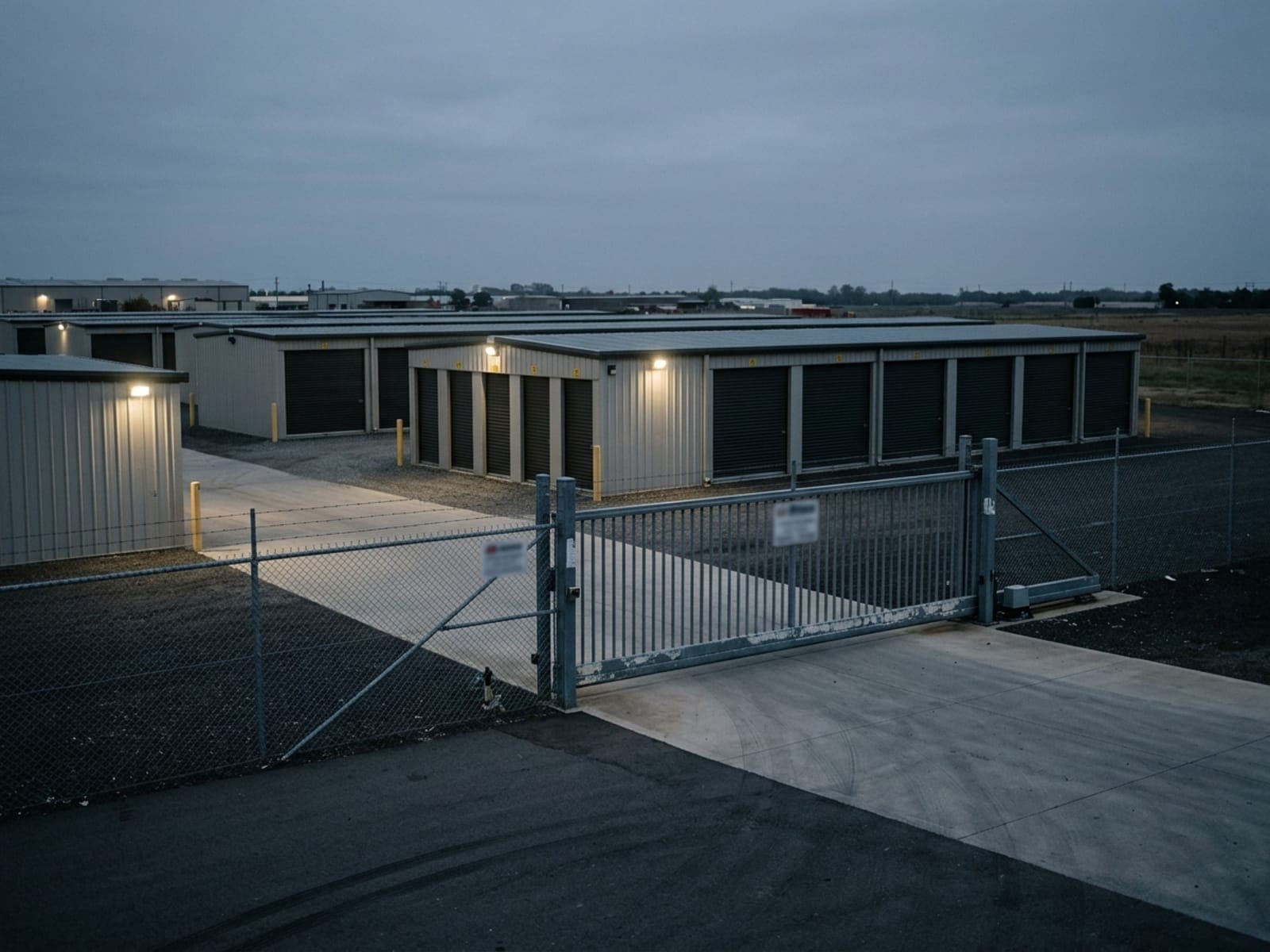 Tailgating and after-hours access risk area at a self-storage site