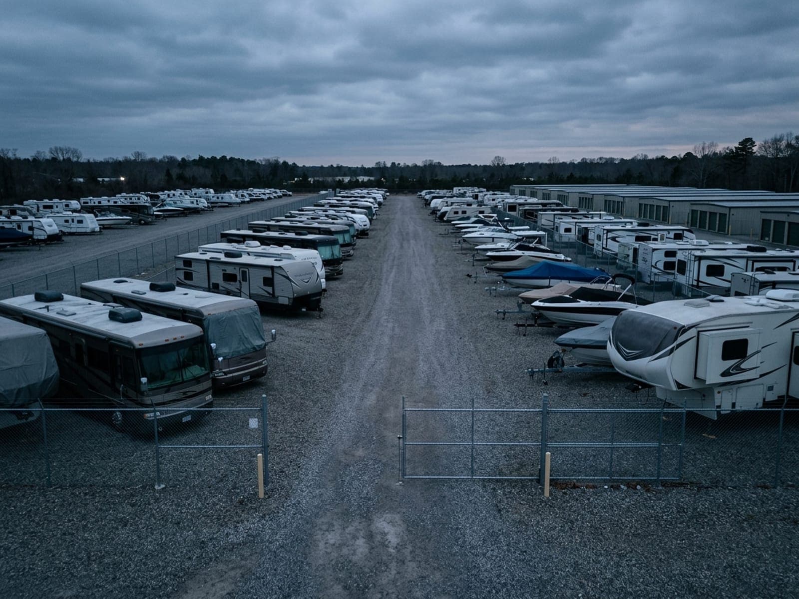 Vehicle, RV, and boat theft risk area at a self-storage site