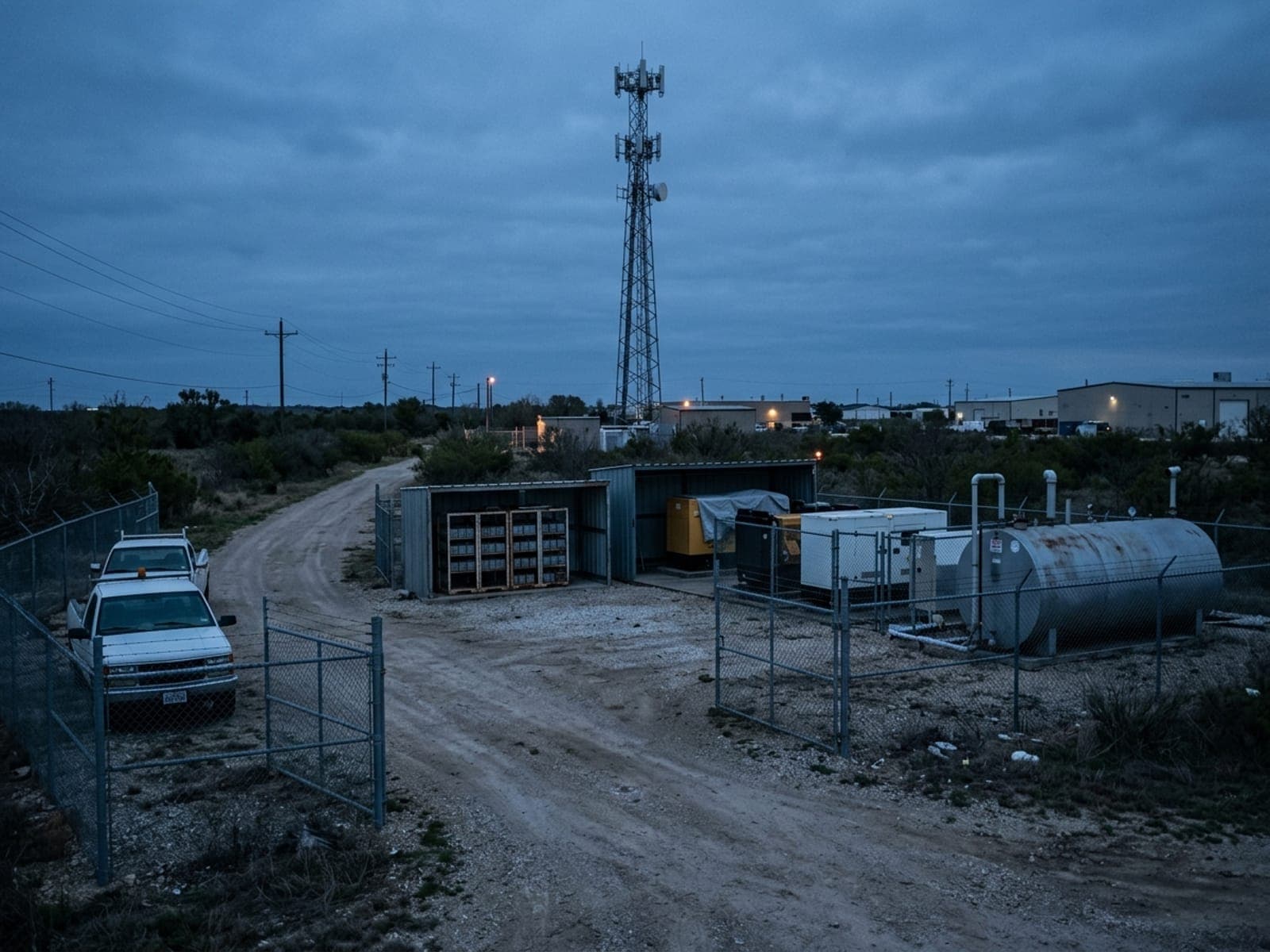 Battery and generator theft risk area at a telecom & towers site