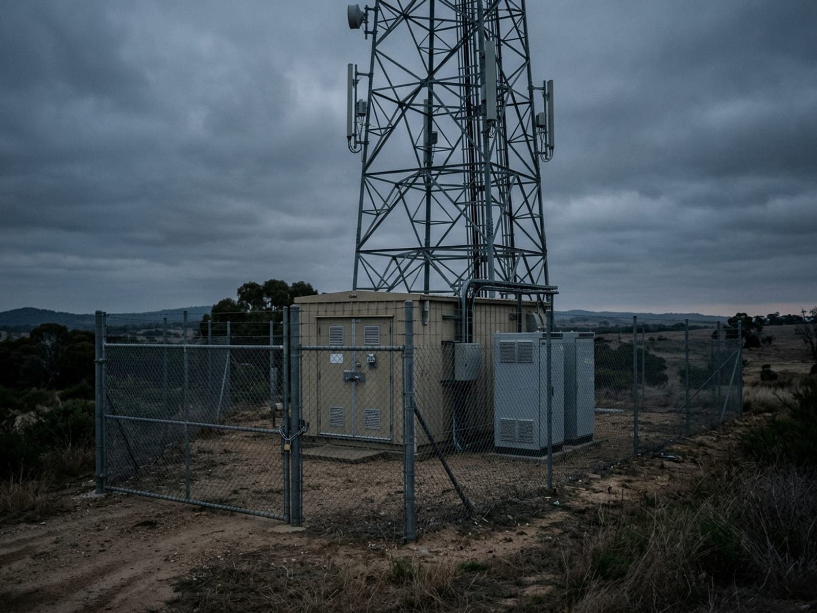 Equipment shelter break-ins risk area at a telecom & towers site