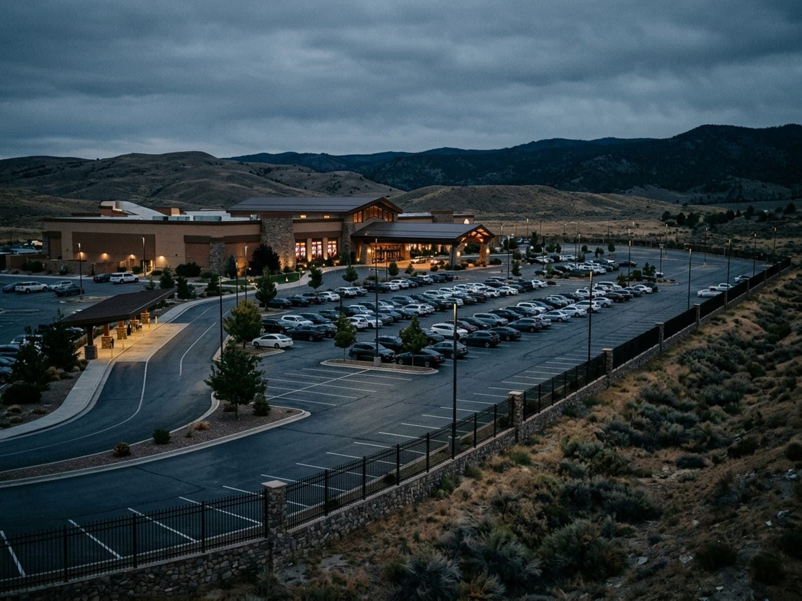 Casino parking lots and property perimeter risk area at a tribal & gaming site