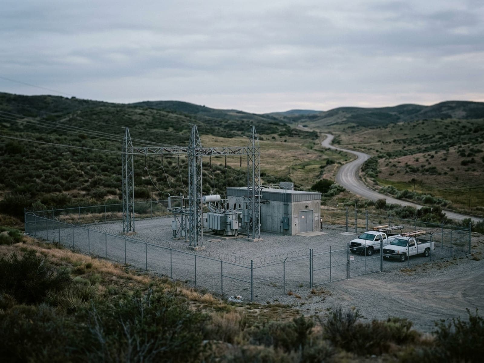 Remote location vulnerability risk area at a utility site