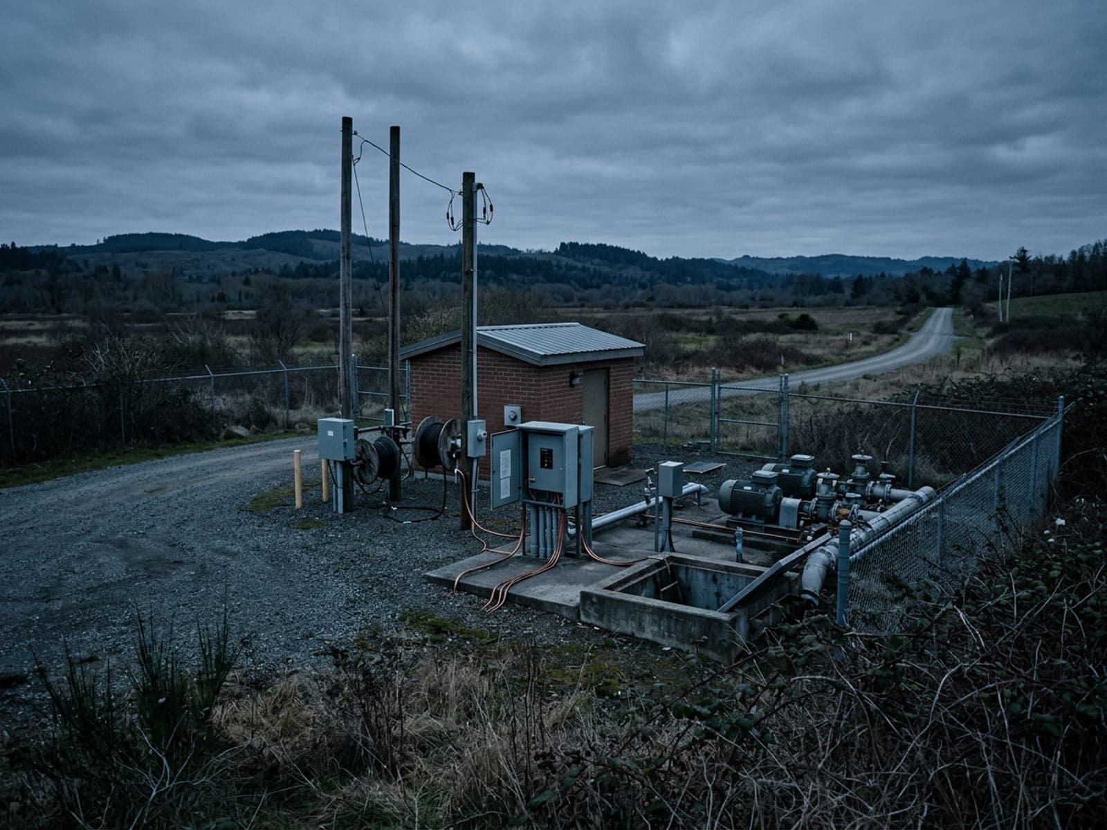 Copper and equipment theft at pump stations risk area at a water & wastewater site