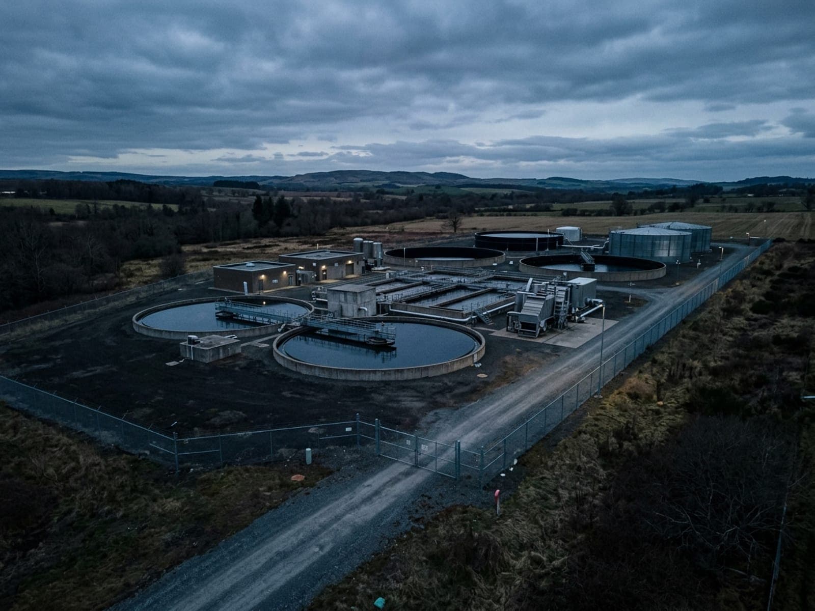 Perimeter breach and trespass risk area at a water & wastewater site