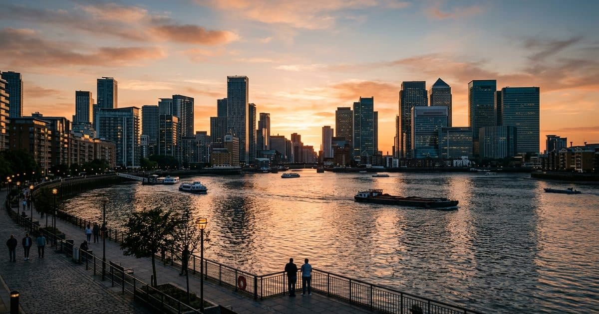 Financial district skyline