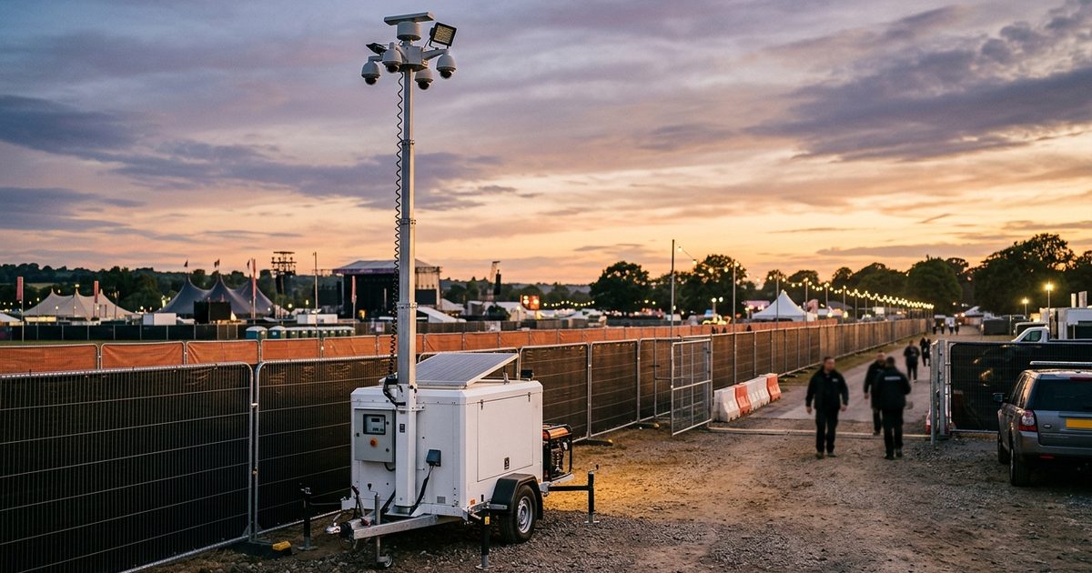 Trailer covering event grounds before opening